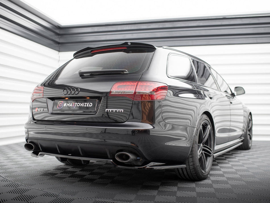 Maxton Design Central Rear Splitter (Vertical Bars) Audi RS6 Avant C6 - AU-RS6-C6-RD1G+RD2G - Image 2
