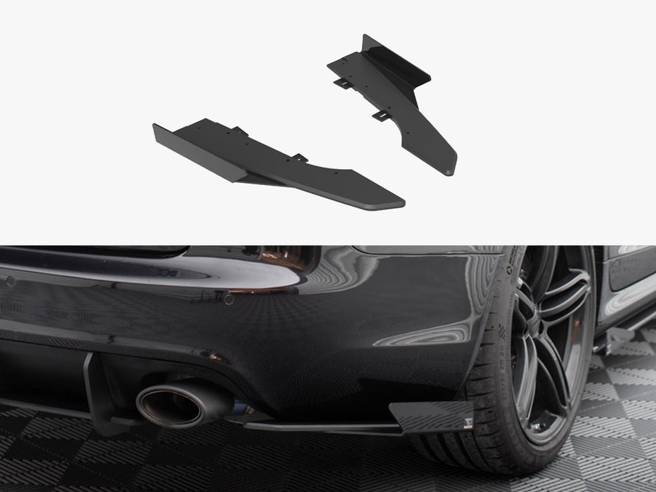 Maxton Design Street Pro Rear Side Splitters + Flaps Audi RS6 Avant C6 - AURS6C6CNC-RSD1B+RSF1G - Image 1