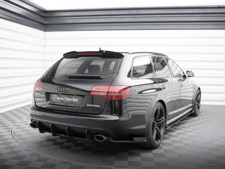 Maxton Design Street Pro Rear Side Splitters + Flaps Audi RS6 Avant C6 - AURS6C6CNC-RSD1B+RSF1G - Image 2