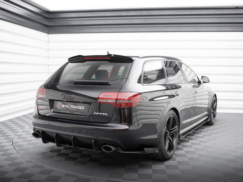 Maxton Design Street Pro Rear Side Splitters + Flaps Audi RS6 Avant C6 - AURS6C6CNC-RSD1B+RSF1G - Image 2