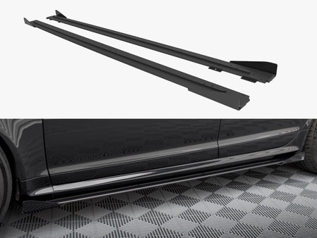Maxton Design Street PRO Side Skirts Diffusers + Flaps Audi RS6 Avant C6 - AURS6C6CNC-SD1B+SF1G - Image 1