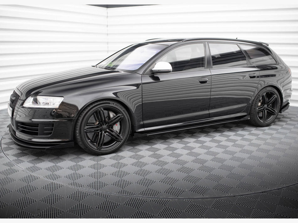 Maxton Design Street PRO Side Skirts Diffusers + Flaps Audi RS6 Avant C6 - AURS6C6CNC-SD1B+SF1G - Image 2