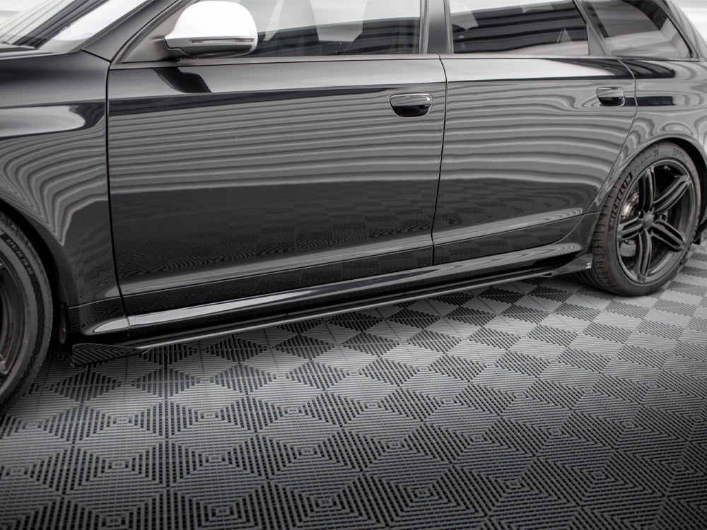 Maxton Design Street PRO Side Skirts Diffusers + Flaps Audi RS6 Avant C6 - AURS6C6CNC-SD1B+SF1G - Image 3