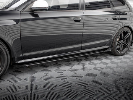 Maxton Design Street PRO Side Skirts Diffusers + Flaps Audi RS6 Avant C6 - AURS6C6CNC-SD1B+SF1G - Image 3