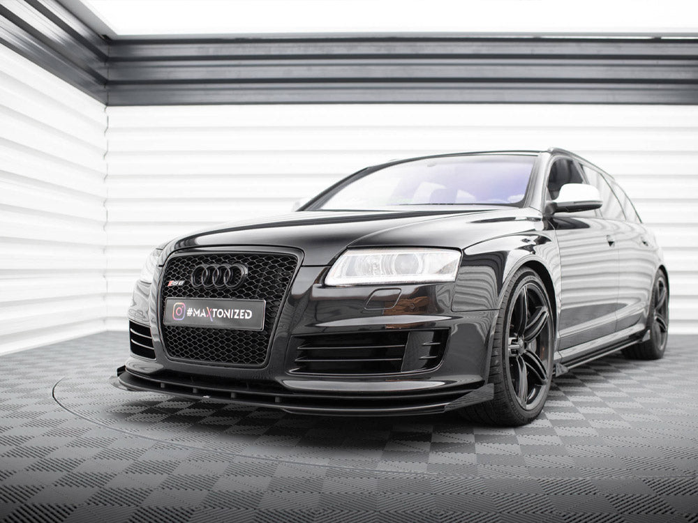Maxton Design Street PRO Front Splitter + Flaps Audi RS6 Avant C6 - AURS6C6CNC-FD3B+FSF1G - Image 2