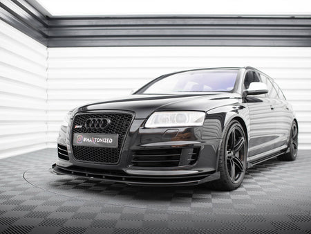 Maxton Design Street PRO Front Splitter + Flaps Audi RS6 Avant C6 - AURS6C6CNC-FD3B+FSF1G - Image 2