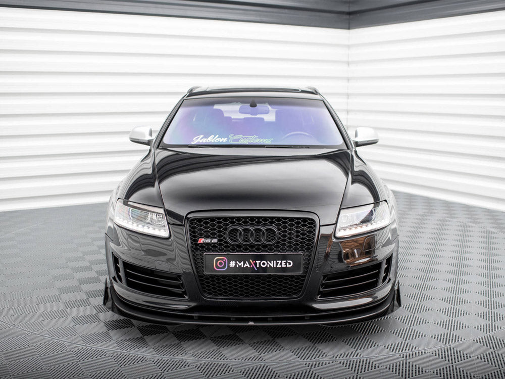 Maxton Design Street PRO Front Splitter + Flaps Audi RS6 Avant C6 - AURS6C6CNC-FD3B+FSF1G - Image 3