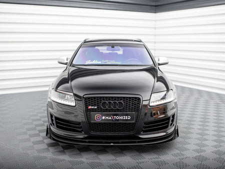 Maxton Design Street PRO Front Splitter + Flaps Audi RS6 Avant C6 - AURS6C6CNC-FD3B+FSF1G - Image 3