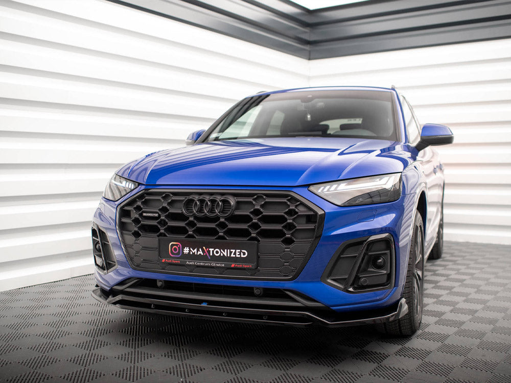 Maxton Design Front Splitter V.1 Audi SQ5 / Q5 S-Line SUV / Sportback Mk2 Facelift - AU-SQ5-2F-SB-FD1G+FD1RG - Image 2