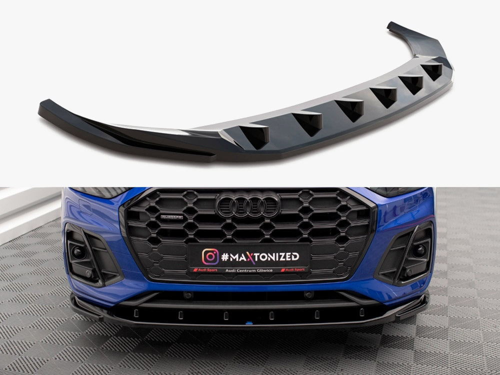 Maxton Design Front Splitter V.2 Audi SQ5 / Q5 S-Line SUV / Sportback Mk2 Facelift - AU-SQ5-2F-SB-FD2G - Image 1