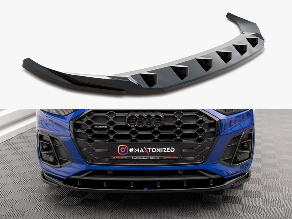 Maxton Design Front Splitter V.2 Audi SQ5 / Q5 S-Line SUV / Sportback Mk2 Facelift - AU-SQ5-2F-SB-FD2G - Image 1
