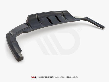 Maxton Design Central Rear Splitter (Vertical Bars) Audi Q5 S-Line SUV Mk2 Facelift - AU-Q5-2F-SLINE-RD1G+RD2G - Image 9
