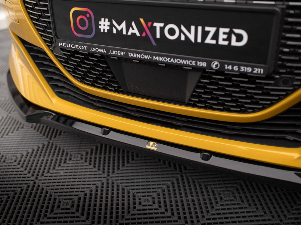Maxton Design Front Splitter V.1 + Flaps Peugeot 208 GT Mk2 - PE-208-2-GT-FD1G+FSF1B - Image 4