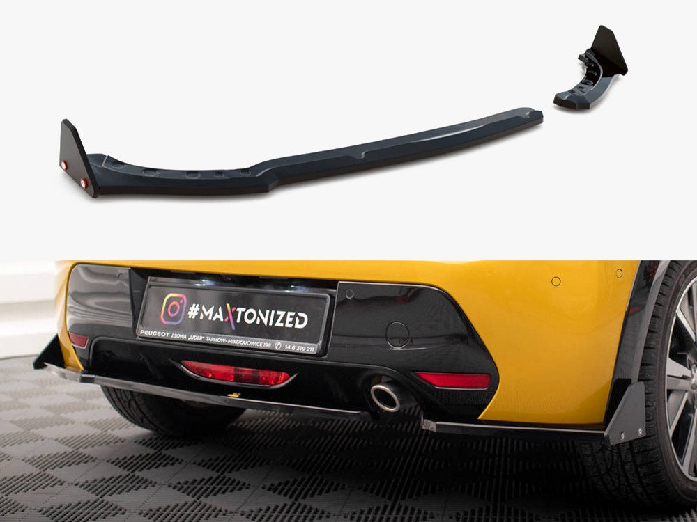 Maxton Design Rear Side Splitters V.1 + Flaps Peugeot 208 GT Mk2 - PE-208-2-GT-RSD1G+RSF1B - Image 1