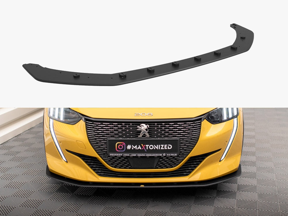 Maxton Design Street PRO Front Splitter Peugeot 208 GT Mk2 - PE2082GTCNC-FD1B - Image 1