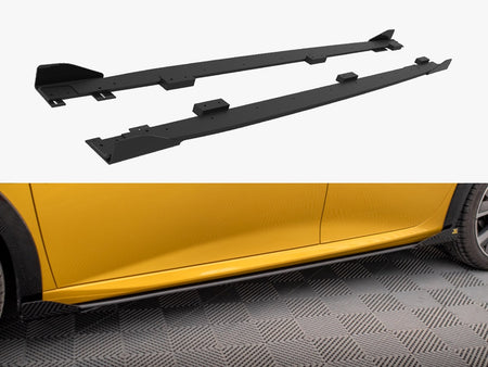 Maxton Design Street PRO Side Skirts Diffusers + Flaps Peugeot 208 GT Mk2 - PE2082GTCNC-SD1B+SF1G - Image 1