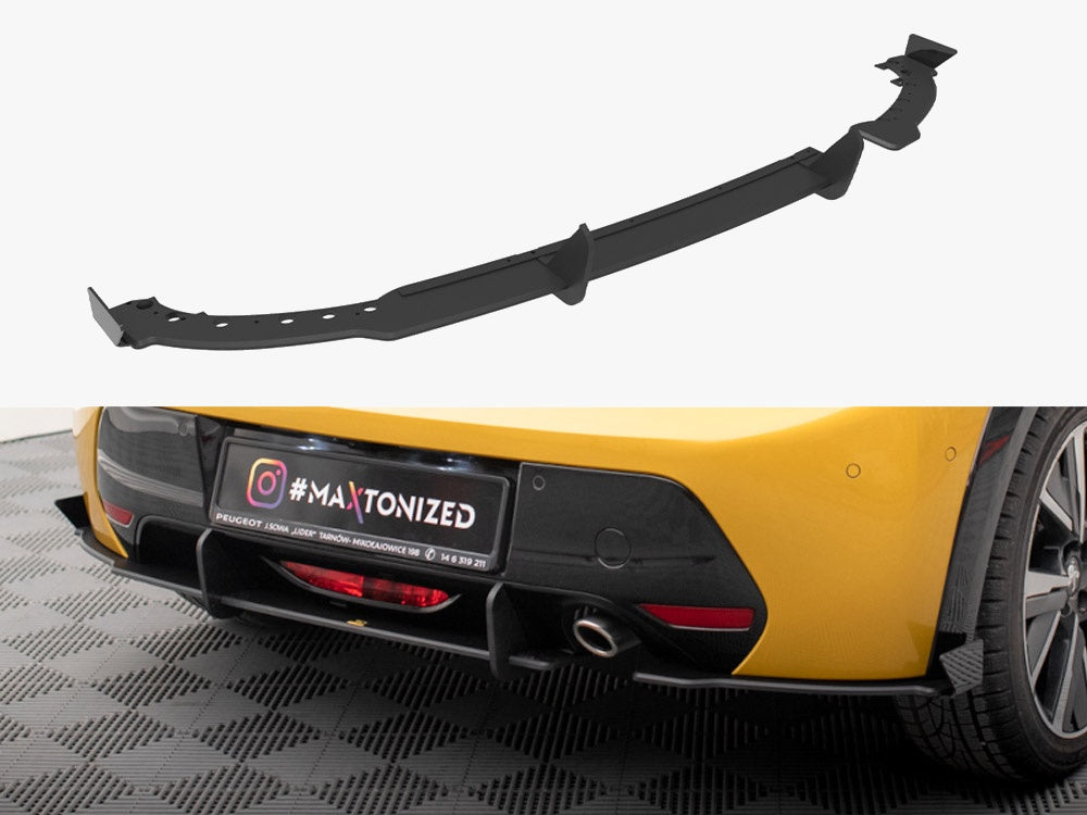 Maxton Design Street PRO Rear Valance + Flaps Peugeot 208 GT Mk2 - PE2082GTCNC-RS1B+RSF1G - Image 1