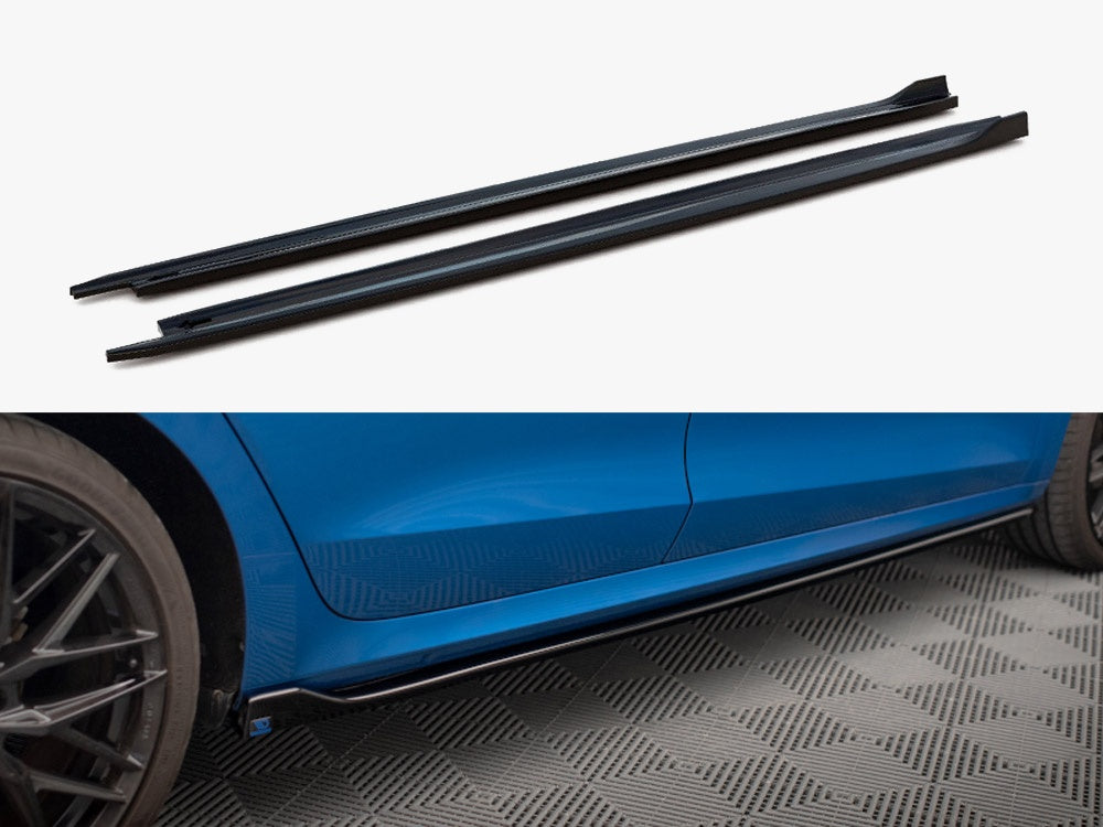 Side Skirts Diffusers V.1 Skoda Octavia Mk4 - Carbon Look
