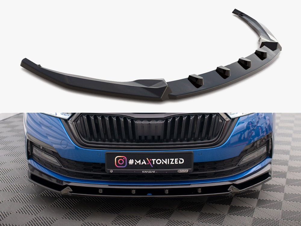 Maxton Design Front Splitter V.1 Skoda Octavia Sportline Mk4 - SK-OC-4-SL-K-FD1G - Image 1