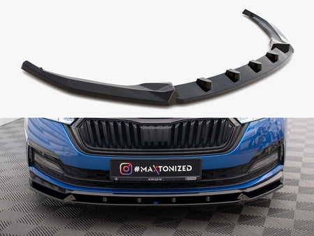 Maxton Design Front Splitter V.1 Skoda Octavia Sportline Mk4 - SK-OC-4-SL-K-FD1G - Image 1