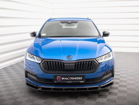 Maxton Design Front Splitter V.1 Skoda Octavia Sportline Mk4 - SK-OC-4-SL-K-FD1G - Image 3