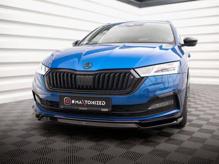 Maxton Design Front Splitter V.2 Skoda Octavia Sportline Mk4 - SK-OC-4-SL-K-FD2G - Image 2