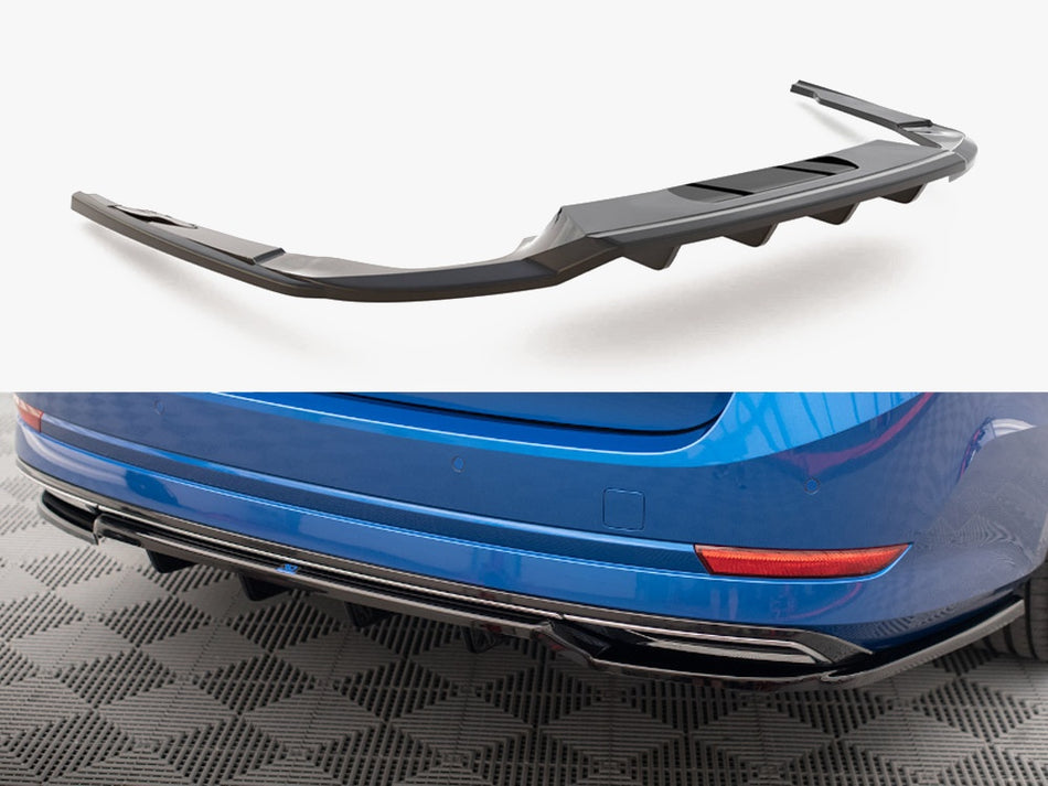 Maxton Design Rear Splitter (Vertical Bars) Skoda Octavia Sportline Mk4 - SK-OC-4-SL-K-RD1G+RD2G - Image 1