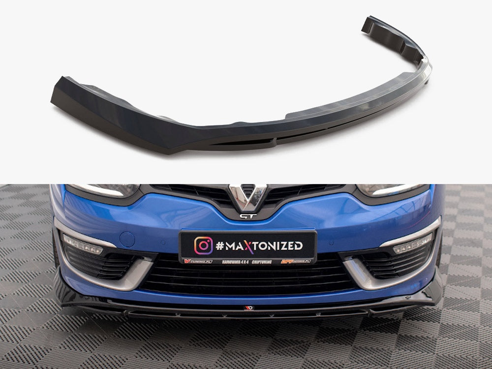 Maxton Design Front Splitter Renault Megane GT Line Grandtour Mk3 Facelift - RE-ME-3F-GT-K-FD1G+FD1RG - Image 1