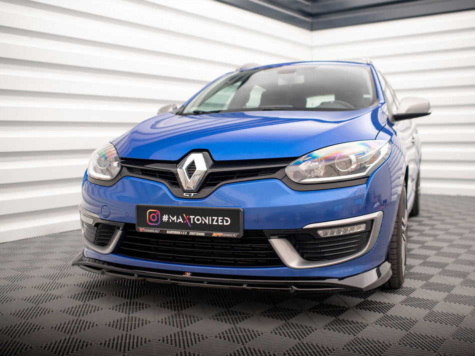Maxton Design Front Splitter Renault Megane GT Line Grandtour Mk3 Facelift - RE-ME-3F-GT-K-FD1G+FD1RG - Image 2