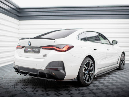 Maxton Design Central Rear Splitter (Vertical Bars) V.2 BMW i4 M-Pack G26 - BM-I4-G26-MPACK-RD2G+RD3G - Image 2