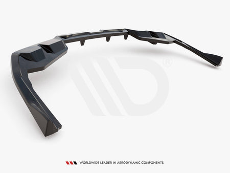 Maxton Design Central Rear Splitter (Vertical Bars) V.2 BMW i4 M-Pack G26 - BM-I4-G26-MPACK-RD2G+RD3G - Image 7