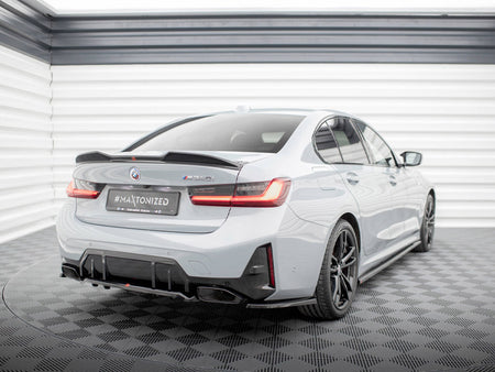 Maxton Design Central Rear Splitter (Vertical Bars) V.1 BMW M340i G20 / G21 Facelift - BM-3-20F-M-RD1G+RD2G - Image 2