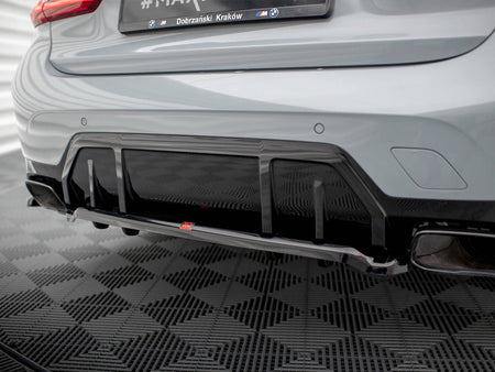 Maxton Design Central Rear Splitter (Vertical Bars) V.1 BMW M340i G20 / G21 Facelift - BM-3-20F-M-RD1G+RD2G - Image 4