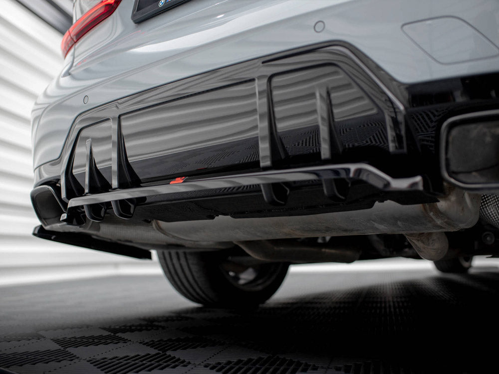 Maxton Design Central Rear Splitter (Vertical Bars) V.1 BMW M340i G20 / G21 Facelift - BM-3-20F-M-RD1G+RD2G - Image 5