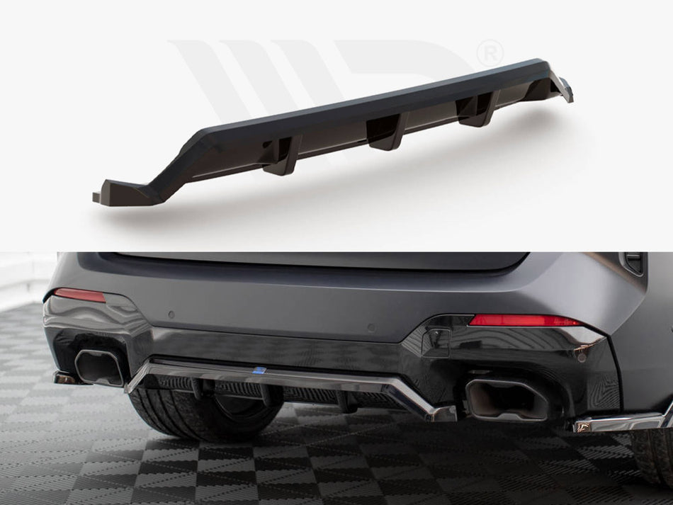 MAXTON DESIGN Central Rear Splitter (Vertical Bars) BMW X3 M-Pack G01 Facelift