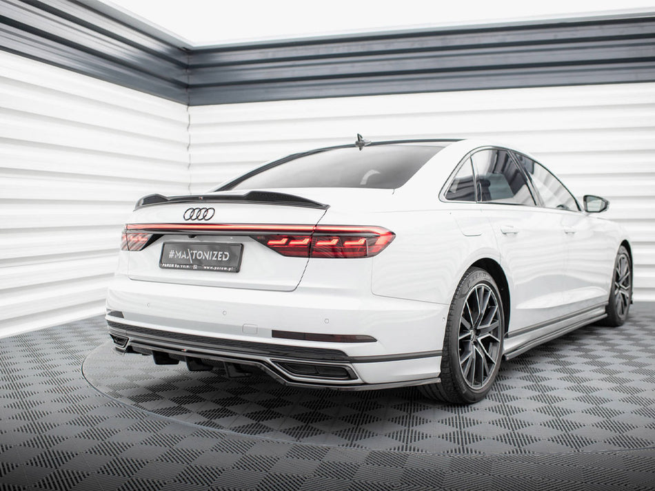 Maxton Design Central Rear Splitter (Vertical Bars) Audi A8 S-Line D5 - AU-A8-D5-SLINE-RD1G+RD2G - Image 2