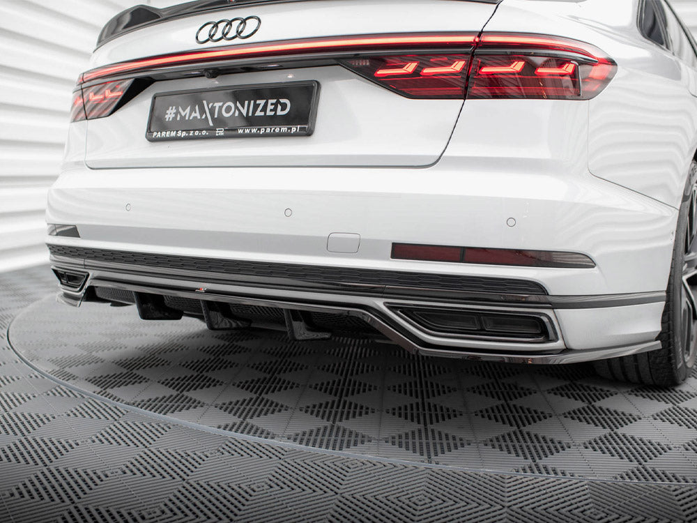 Maxton Design Central Rear Splitter (Vertical Bars) Audi A8 S-Line D5 - AU-A8-D5-SLINE-RD1G+RD2G - Image 3