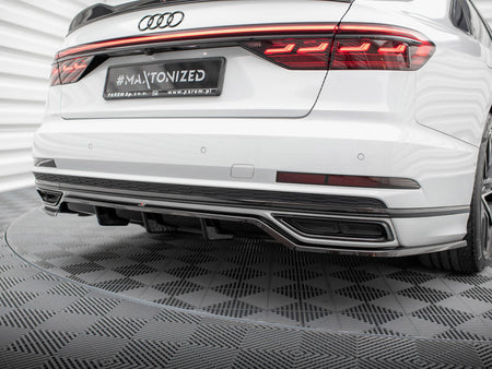 Maxton Design Central Rear Splitter (Vertical Bars) Audi A8 S-Line D5 - AU-A8-D5-SLINE-RD1G+RD2G - Image 3