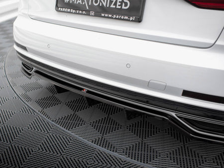 Maxton Design Central Rear Splitter (Vertical Bars) Audi A8 S-Line D5 - AU-A8-D5-SLINE-RD1G+RD2G - Image 4
