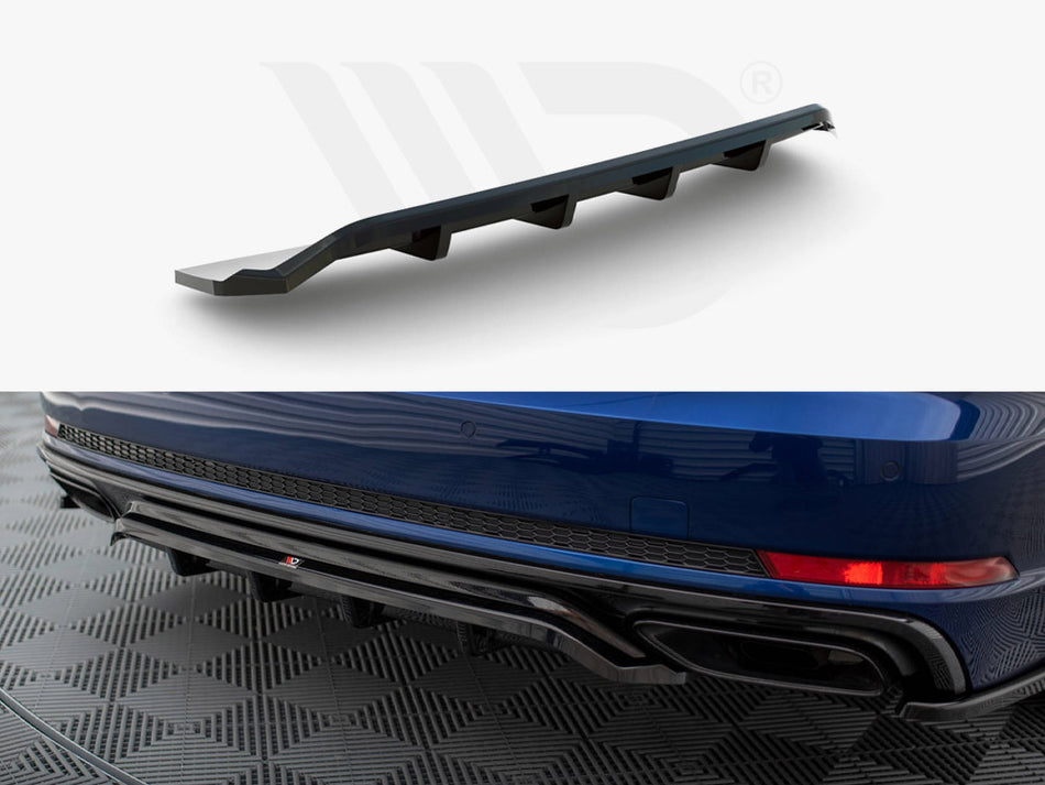 CENTRAL REAR SPLITTER (VERTICAL BARS) AUDI A4 COMPETITION B9