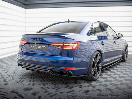 Maxton Design Central Rear Splitter (Vertical Bars) Audi A4 Competition B9 - AU-A4-B9-COMP-RD1G+RD2G - Image 2