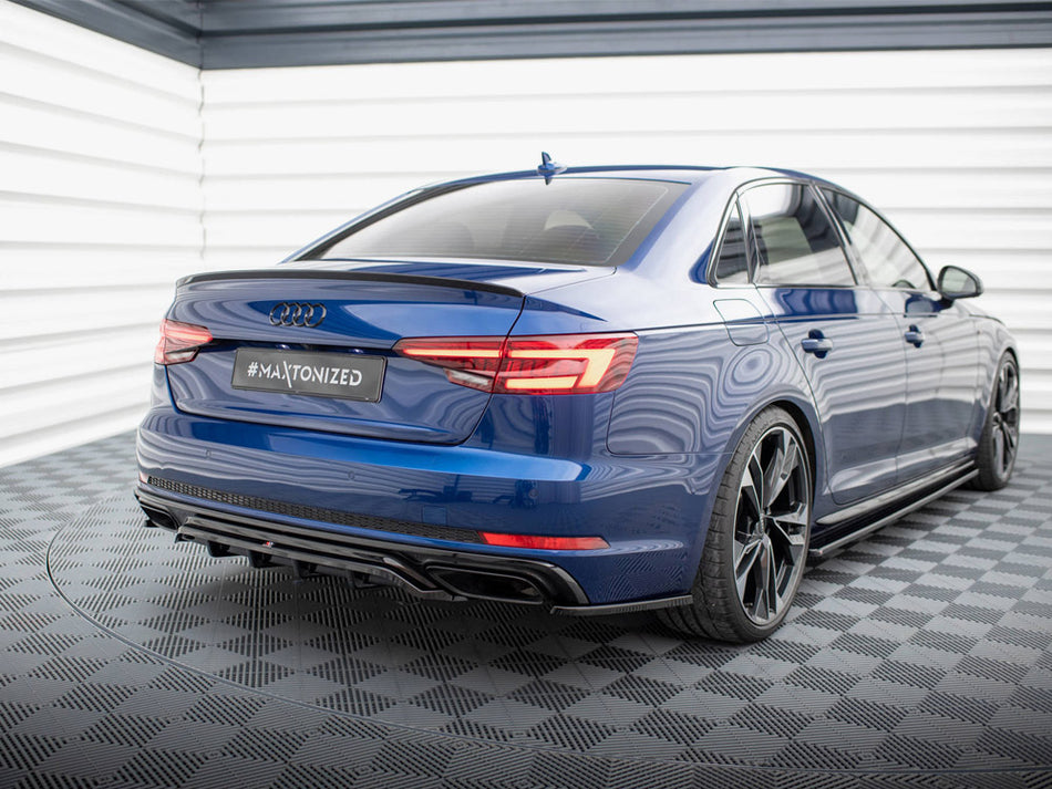 Maxton Design Central Rear Splitter (Vertical Bars) Audi A4 Competition B9 - AU-A4-B9-COMP-RD1G+RD2G - Image 2