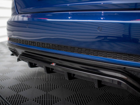 Maxton Design Central Rear Splitter (Vertical Bars) Audi A4 Competition B9 - AU-A4-B9-COMP-RD1G+RD2G - Image 4