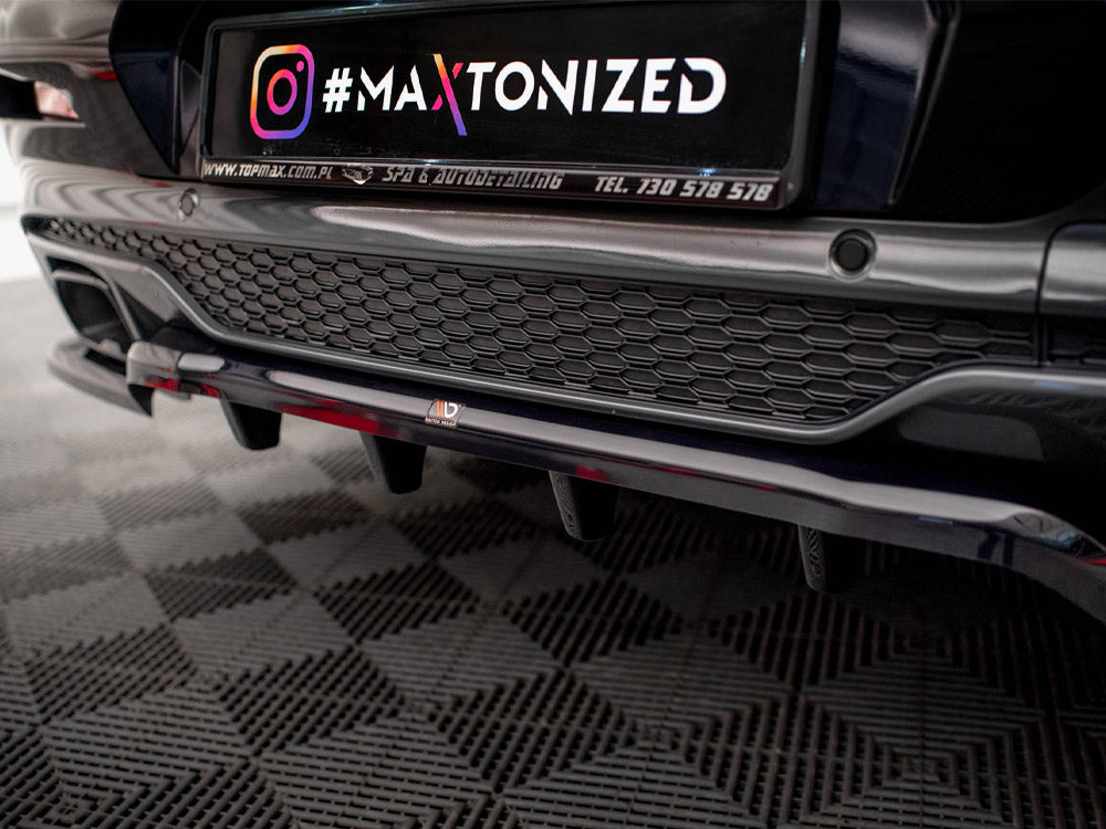 Maxton Design Central Rear Splitter (Vertical Bars) V.2 BMW X4 M40i G02 - BM-X4-02-MPACK-RD2G+RD3G - Image 4