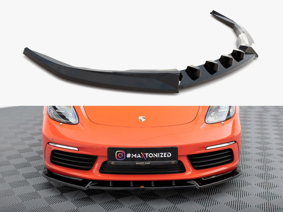 Maxton Design Front Splitter V.1 Porsche 718 Cayman 982c - PO-CA-718-FD1G - Image 1