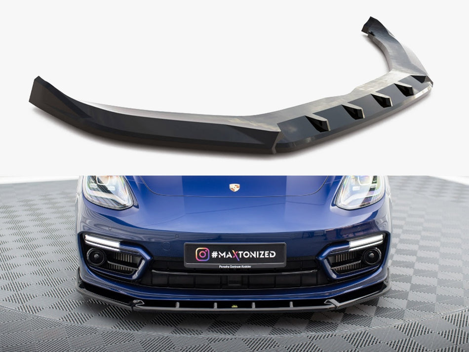 Maxton Design Front Splitter V.2 Porsche Panamera E-Hybrid 971 Facelift - PO-PA-971F-H-FD2G - Image 1