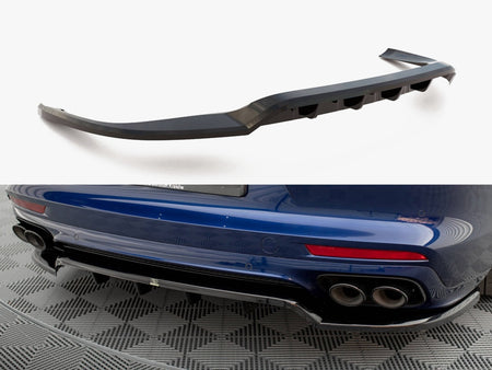 Maxton Design Rear Splitter (Vertical Bars) Porsche Panamera E-Hybrid 971 Facelift - PO-PA-971F-H-RD1G+RD2G - Image 1