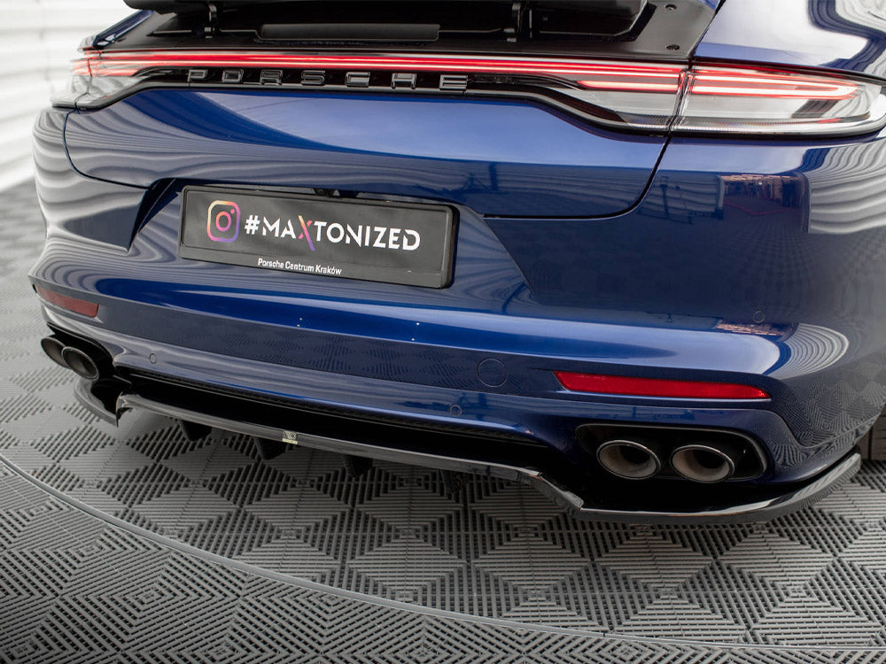 Maxton Design Rear Splitter (Vertical Bars) Porsche Panamera E-Hybrid 971 Facelift - PO-PA-971F-H-RD1G+RD2G - Image 3