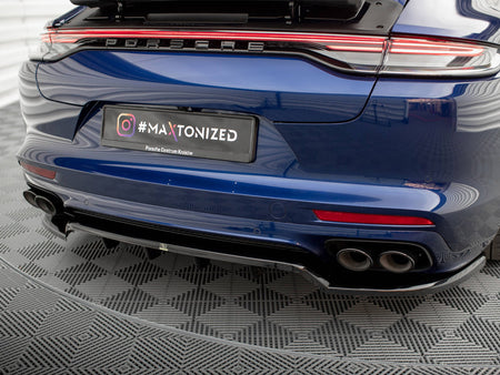 Maxton Design Rear Splitter (Vertical Bars) Porsche Panamera E-Hybrid 971 Facelift - PO-PA-971F-H-RD1G+RD2G - Image 3