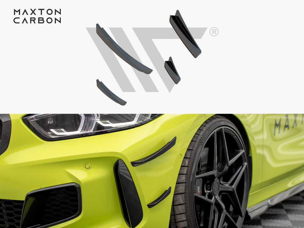 Maxton Design Carbon Fiber Front Bumper Wings (Canards) BMW 1 F40 M-Pack / M135i - CF-BM-1-40-M-CAN1+CAN2-245-P - Image 1